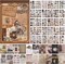 Vintage Scrapbook Book With 413 Stickers and 20 Sheets of Paper (Vintage) 8.2 x 5.5 x 0.4 inches